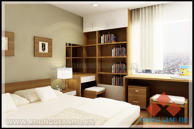 Thiết kế nội thất chưng cư Hòa Phát - Nội thất phòng ngủ Master-v2 - Chú Phú